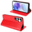 For Samsung Galaxy S24 FE Case Crazy Horse Texture Split Leather Wallet Phone Cover - Red - 2