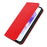 For Samsung Galaxy S24 FE Case Crazy Horse Texture Split Leather Wallet Phone Cover - Red - 5