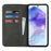 For Samsung Galaxy S24 FE Case PU Leather Calf Textured Magnetic Closing Smart Phone Cover - Black - 3