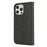 For iPhone 16 Pro Case PU Leather Calf Textured Magnetic Closing Smart Phone Cover - Black - 7
