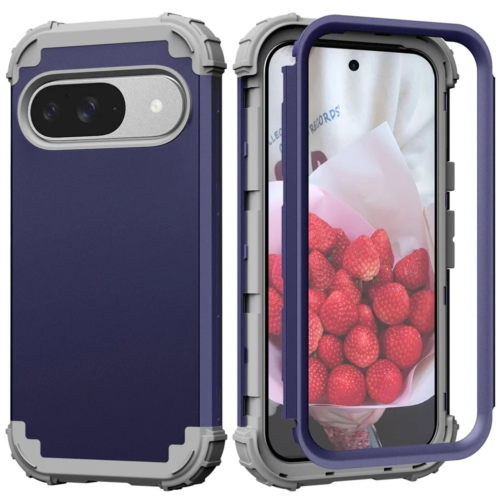 L-Style For Google Pixel 9 Case Shockproof PC + TPU Phone Back Cover - Blue - 1