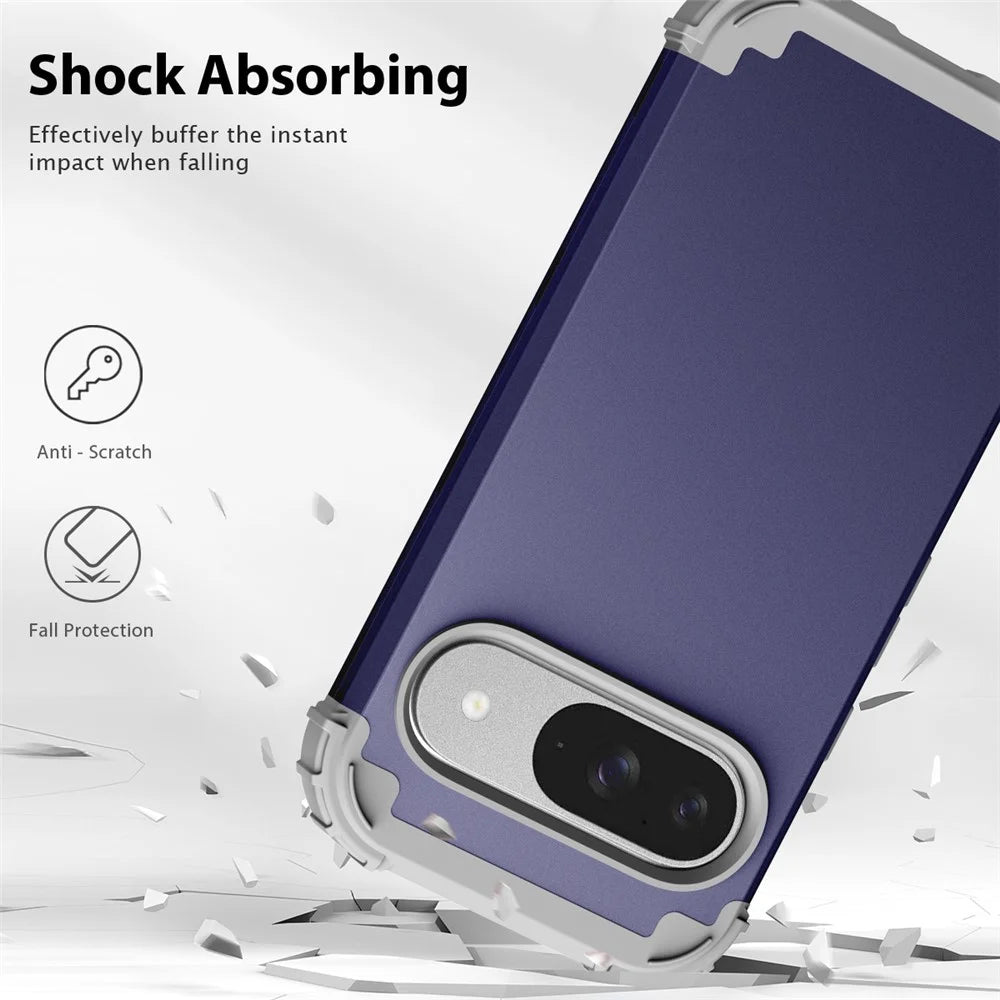 L-Style For Google Pixel 9 Case Shockproof PC + TPU Phone Back Cover - Blue - 6