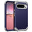 L-Style For Google Pixel 9 Pro XL Case Shockproof PC + TPU Phone Back Cover - Navy Blue  /  Dark Grey - 3