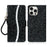 For iPhone 16 Pro Case PU Leather Wallet Card Slots Glitter Phone Cover - Black - 1
