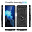 For Samsung Galaxy A06 4G Case PC+TPU Phone Cover with Rotary Ring Kickstand - Black - 2