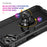 For Samsung Galaxy A06 4G Case PC+TPU Phone Cover with Rotary Ring Kickstand - Black - 4