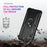 For Samsung Galaxy A06 4G Case PC+TPU Phone Cover with Rotary Ring Kickstand - Black - 6