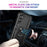 For Samsung Galaxy A16 5G / A16 4G Case PC+TPU Phone Cover with Rotary Ring Kickstand - Black - 5