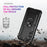 For Samsung Galaxy A16 5G / A16 4G Case PC+TPU Phone Cover with Rotary Ring Kickstand - Black - 6