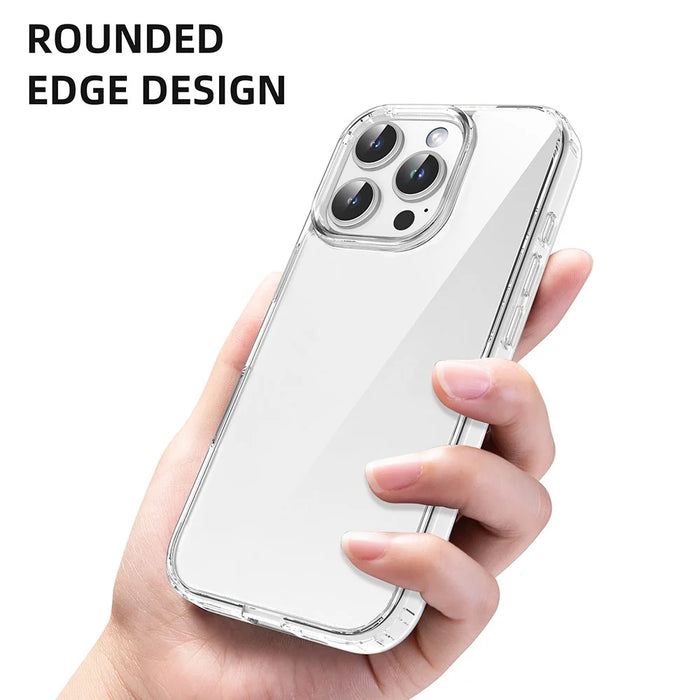 MUTURAL For iPhone 16 Pro Max Case Rounded Edge TPU+PC Clear Phone Cover - 3