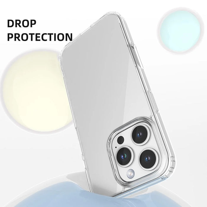 MUTURAL For iPhone 16 Pro Max Case Rounded Edge TPU+PC Clear Phone Cover - 4