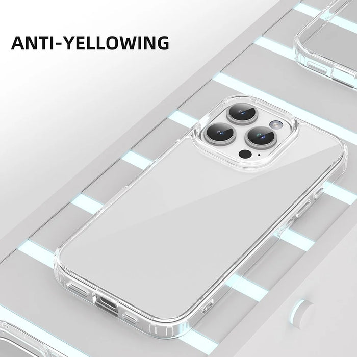 MUTURAL For iPhone 16 Pro Max Case Rounded Edge TPU+PC Clear Phone Cover - 5