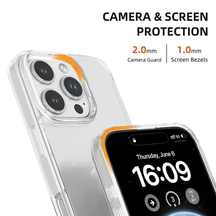 MUTURAL For iPhone 16 Pro Max Case Rounded Edge TPU+PC Clear Phone Cover - 7