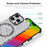 ENKAY HAT PRINCE For iPhone 15 Pro Max  Magnetic Case Honeycomb Design TPU+PC Phone Cover + Large Arc Edge Screen Protector - White - 3