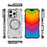 ENKAY HAT PRINCE For iPhone 14 Pro  Magnetic Case Honeycomb Design TPU+PC Phone Cover + Large Arc Edge Screen Protector - White - 6