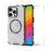 ENKAY HAT PRINCE For iPhone 14 Pro Max  Magnetic Case Honeycomb Design TPU+PC Phone Cover + Large Arc Edge Screen Protector - White - 1