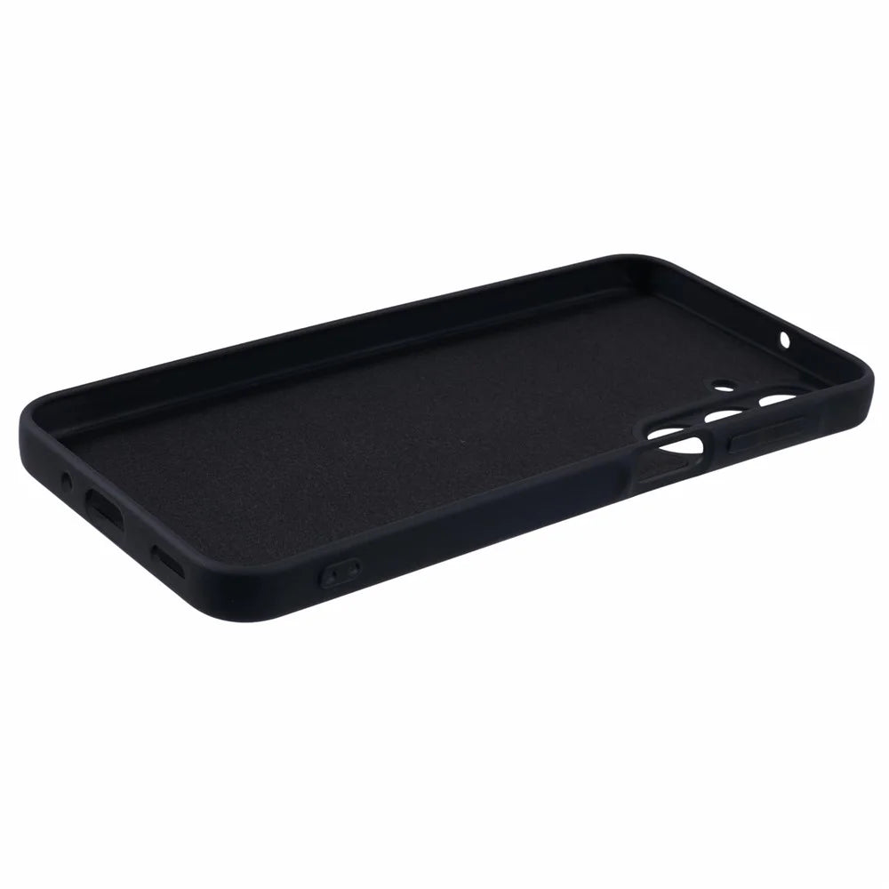 For Samsung Galaxy A16 5G / A16 4G Case TPU Back Soft Anti-Scratch Fiber Lining Phone Cover - Black - 4