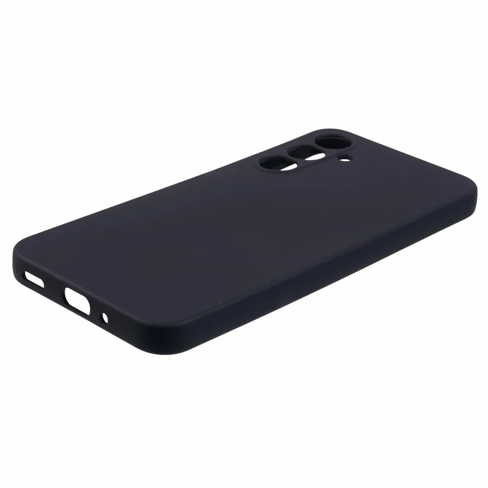 For Samsung Galaxy A16 5G / A16 4G Case TPU Back Soft Anti-Scratch Fiber Lining Phone Cover - Black - 5