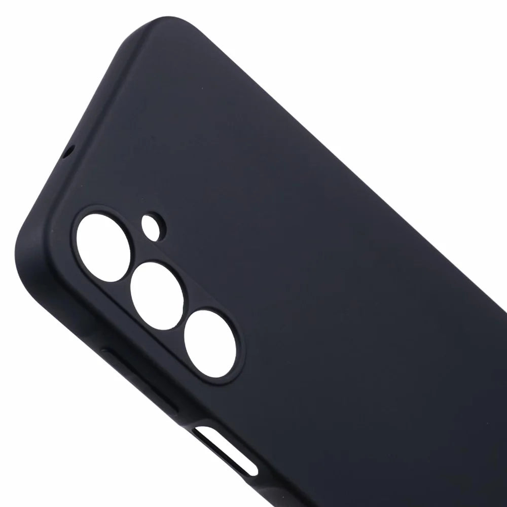 For Samsung Galaxy A16 5G / A16 4G Case TPU Back Soft Anti-Scratch Fiber Lining Phone Cover - Black - 6