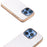 For iPhone 16 Pro Max Case Electroplating Phone Cover Colored Glitter Design PU+TPU Protective Case - Gardenia White - 2