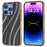 For iPhone 16 Pro Case Electroplating Phone Cover Milky Way Pattern PU+TPU Protective Case - Grey - 1