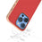 ABEEL For iPhone 16 Pro Max Case Electroplating Phone Cover Cross Texture Genuine Cow Leather+TPU Protective Case - Red - 3