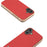 ABEEL For iPhone 16 Plus Case Electroplating Phone Cover Cross Texture Genuine Cow Leather+TPU Protective Case - Red - 2