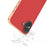 ABEEL For iPhone 16 Case Electroplating Phone Cover Cross Texture Genuine Cow Leather+TPU Protective Case - Red - 3