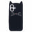 For iPhone 16 Silicone Case 3D Moustache Cat Protective Phone Cover - Black - 3
