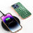 ABEEL For iPhone 16 Pro Case Electroplating Phone Cover Crocodile Texture Genuine Cow Leather+TPU Protective Case - Green - 4