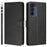 For Samsung Galaxy A16 5G / A16 4G Case RFID Blocking Wallet Leather Phone Cover with Strap - Black - 1