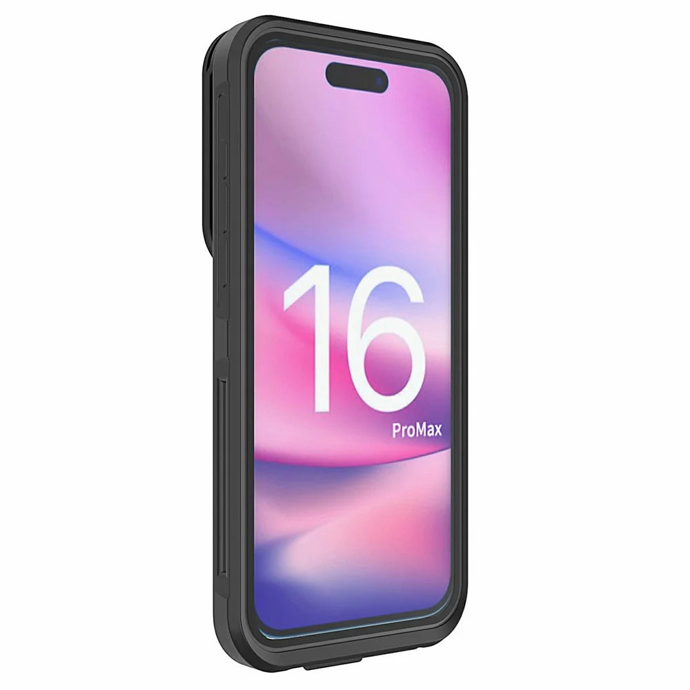 IP68 Waterproof Case for 6.5-6.9 Inch Phones Air Bag Shockproof Underwater Phone Cover - Black - 2