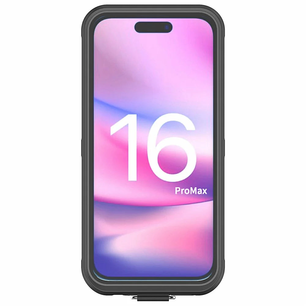 IP68 Waterproof Case for 6.5-6.9 Inch Phones Air Bag Shockproof Underwater Phone Cover - Black - 5