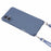 For iPhone 16 Case Four Corner Anti Drop TPU Phone Cover with 150cm Hanging Rope - Blue - 3