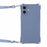 For iPhone 16 Case Four Corner Anti Drop TPU Phone Cover with 150cm Hanging Rope - Blue - 5