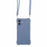 For iPhone 16 Case Four Corner Anti Drop TPU Phone Cover with 150cm Hanging Rope - Blue - 6