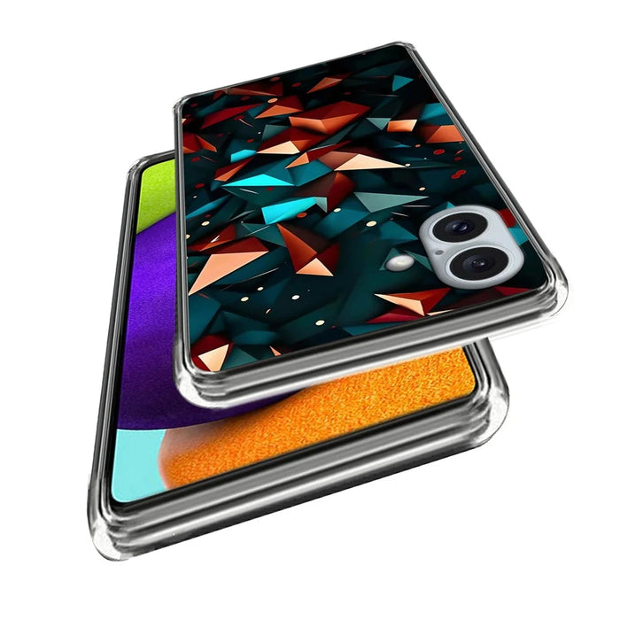 For iPhone 16 Plus Case Shock-Absorbent TPU Pattern Printed Phone Cover - Style A - 2