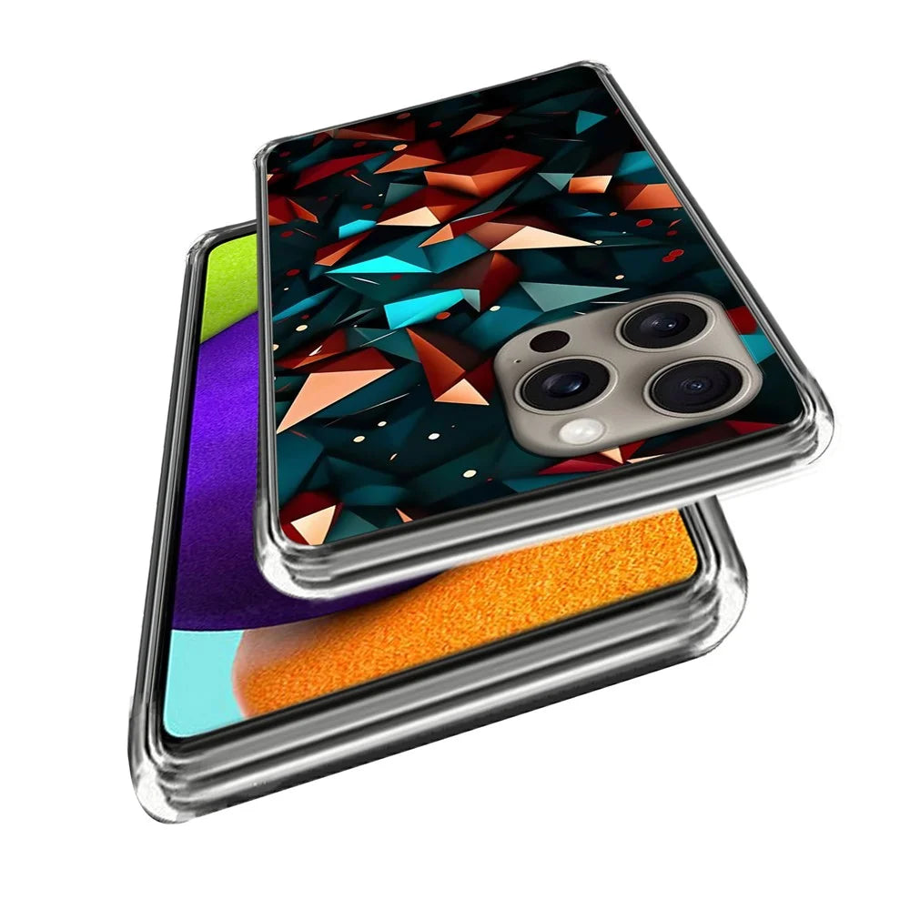 For iPhone 16 Pro Max Case Shock-Absorbent TPU Pattern Printed Phone Cover - Style A - 2