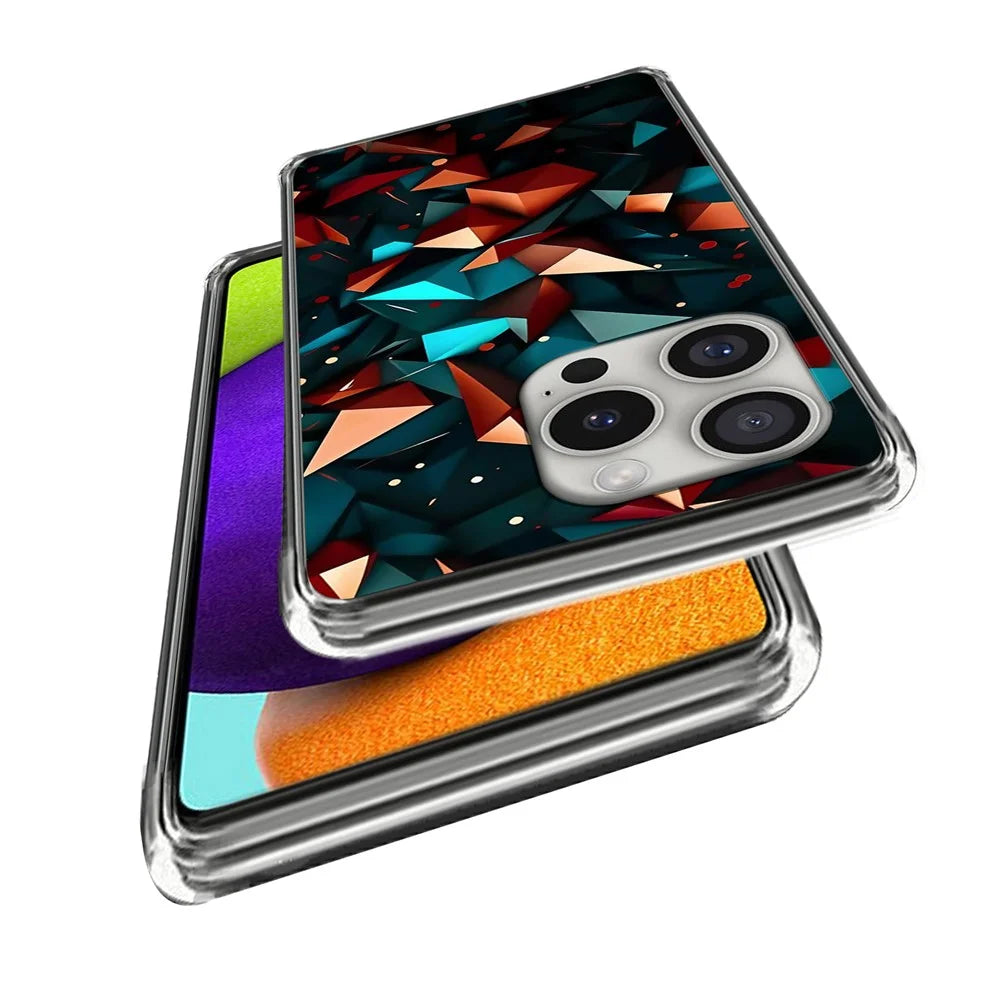 For iPhone 16 Pro Case Shock-Absorbent TPU Pattern Printed Phone Cover - Style A - 2
