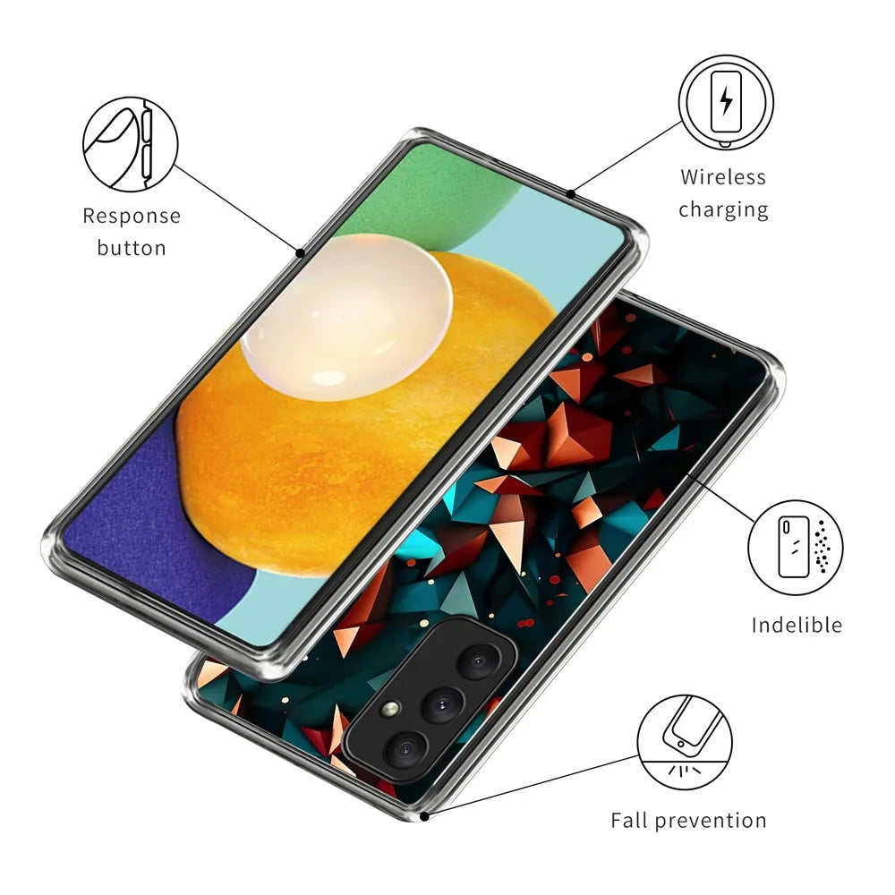 For Samsung Galaxy A35 5G Case Shock-Absorbent TPU Pattern Printed Phone Cover - Style A - 3