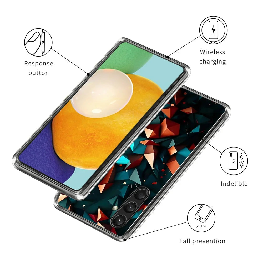 For Samsung Galaxy A16 5G / A16 4G Case Shock-Absorbent TPU Pattern Printed Phone Cover - Style A - 3