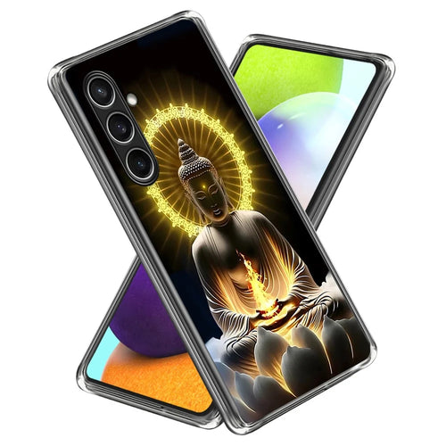 For Samsung Galaxy S24 FE Case Shock-Absorbent TPU Pattern Printed Phone Cover - Style M - 1