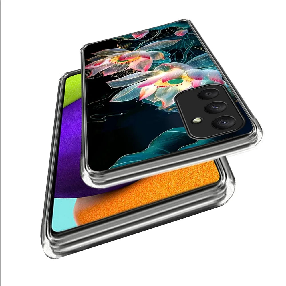 For Samsung Galaxy A55 5G Case Shock-Absorbent TPU Pattern Printed Phone Cover - Style E - 2
