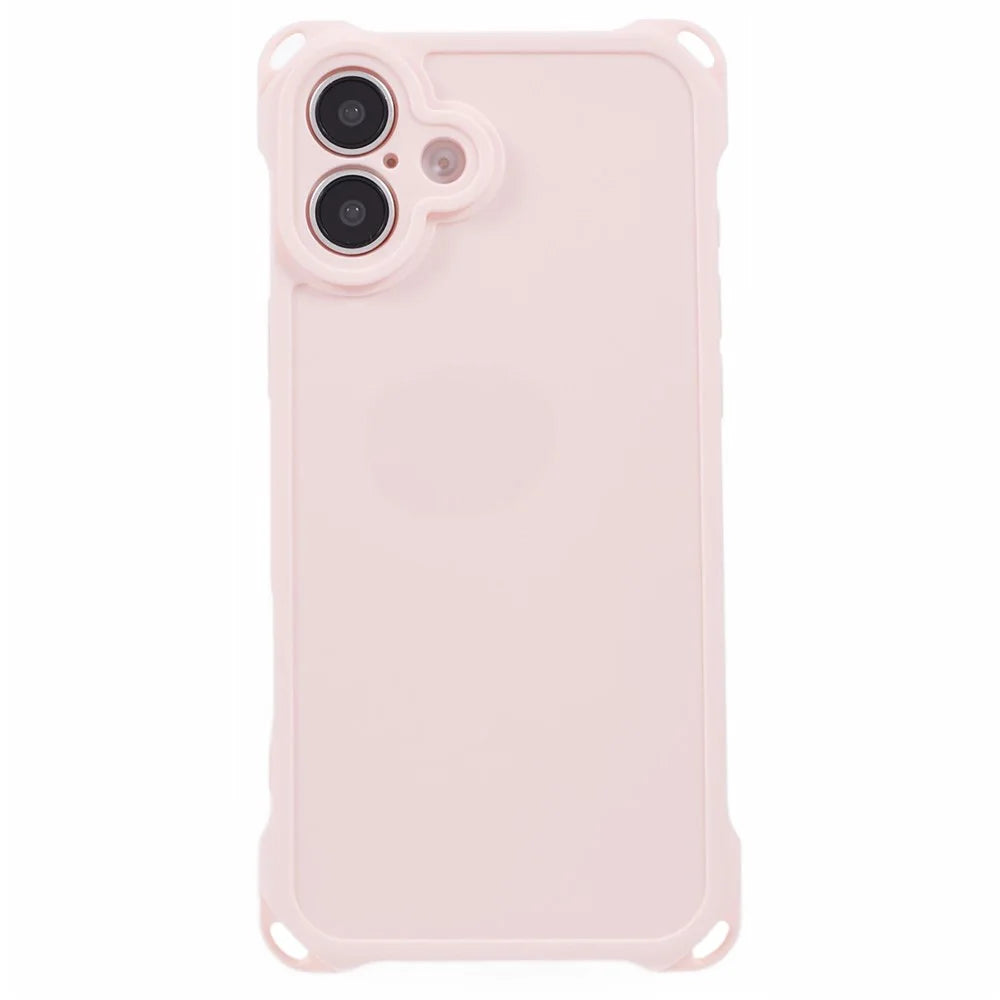 For iPhone 16 Plus Case Reinforced Corner Protection TPU Phone Cover - Pink - 3