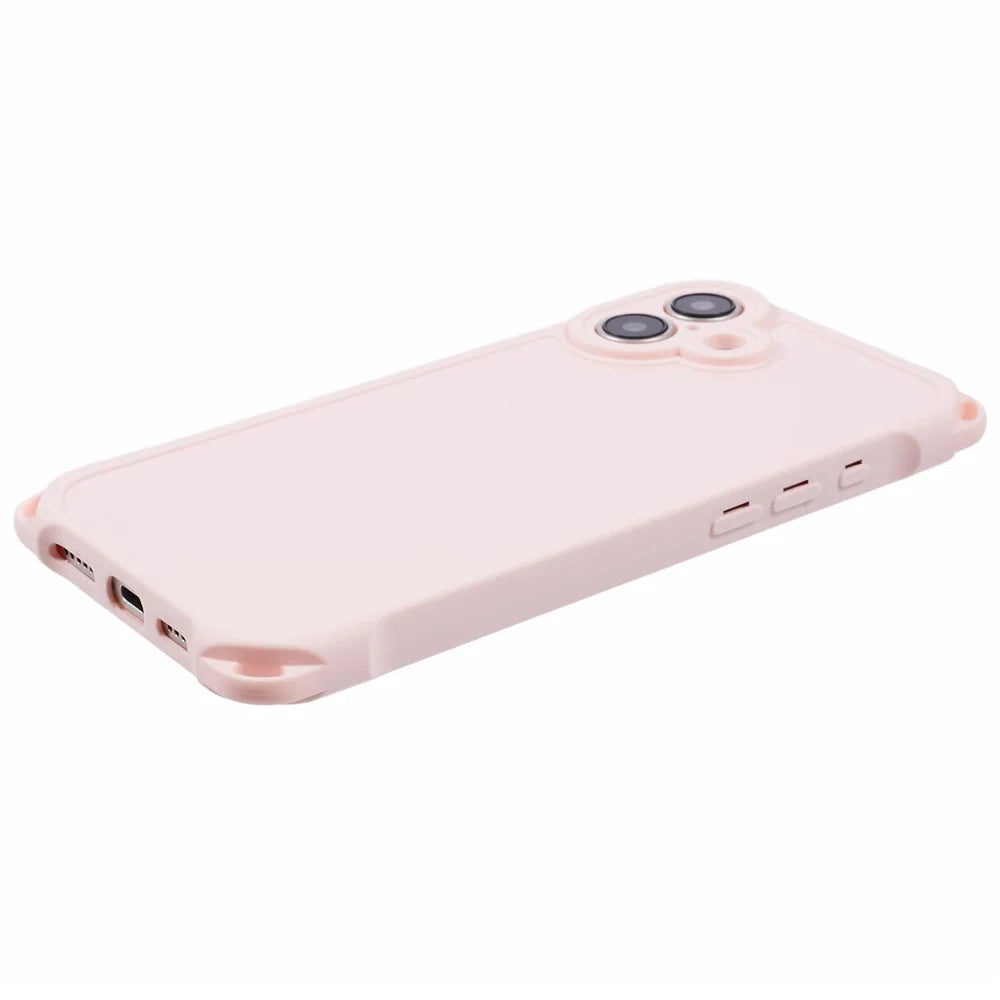 For iPhone 16 Plus Case Reinforced Corner Protection TPU Phone Cover - Pink - 5