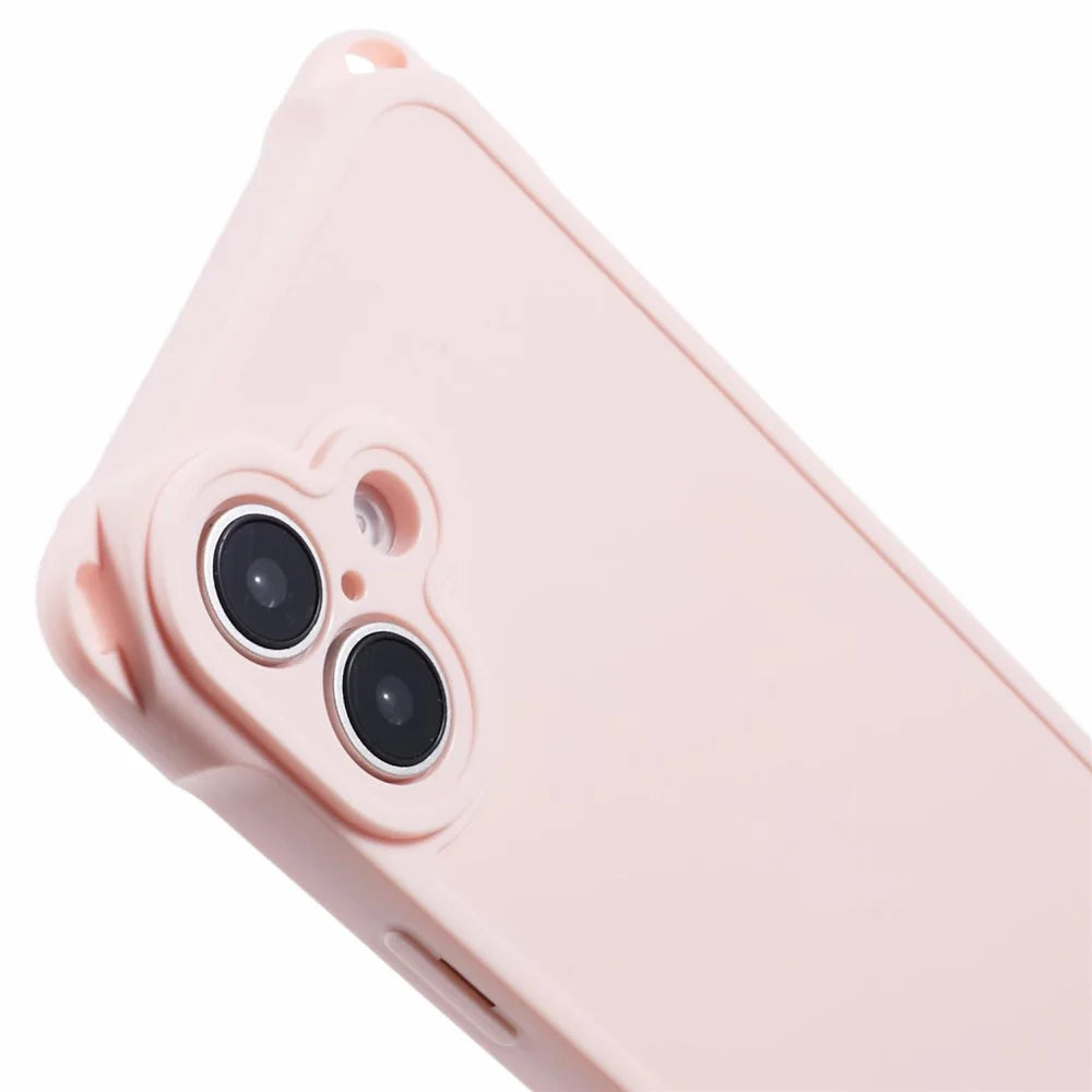 For iPhone 16 Plus Case Reinforced Corner Protection TPU Phone Cover - Pink - 6