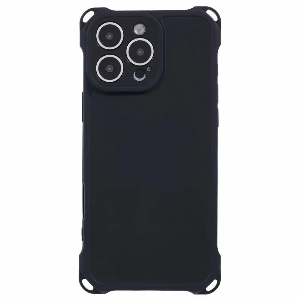 For iPhone 16 Pro Max Case Reinforced Corner Protection TPU Phone Cover - Black - 3