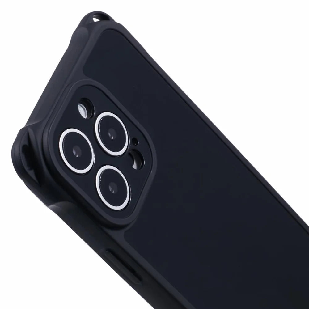For iPhone 16 Pro Max Case Reinforced Corner Protection TPU Phone Cover - Black - 6