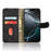For iPhone 16 Pro Leather Case Skin-Feel Anti-Drop Wallet Flip Phone Cover - Black - 2