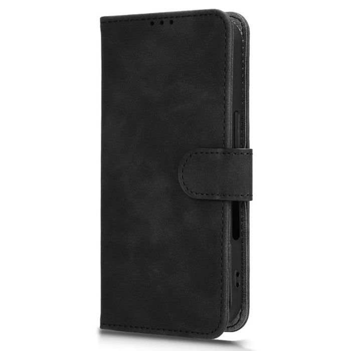For iPhone 16 Pro Leather Case Skin-Feel Anti-Drop Wallet Flip Phone Cover - Black - 5